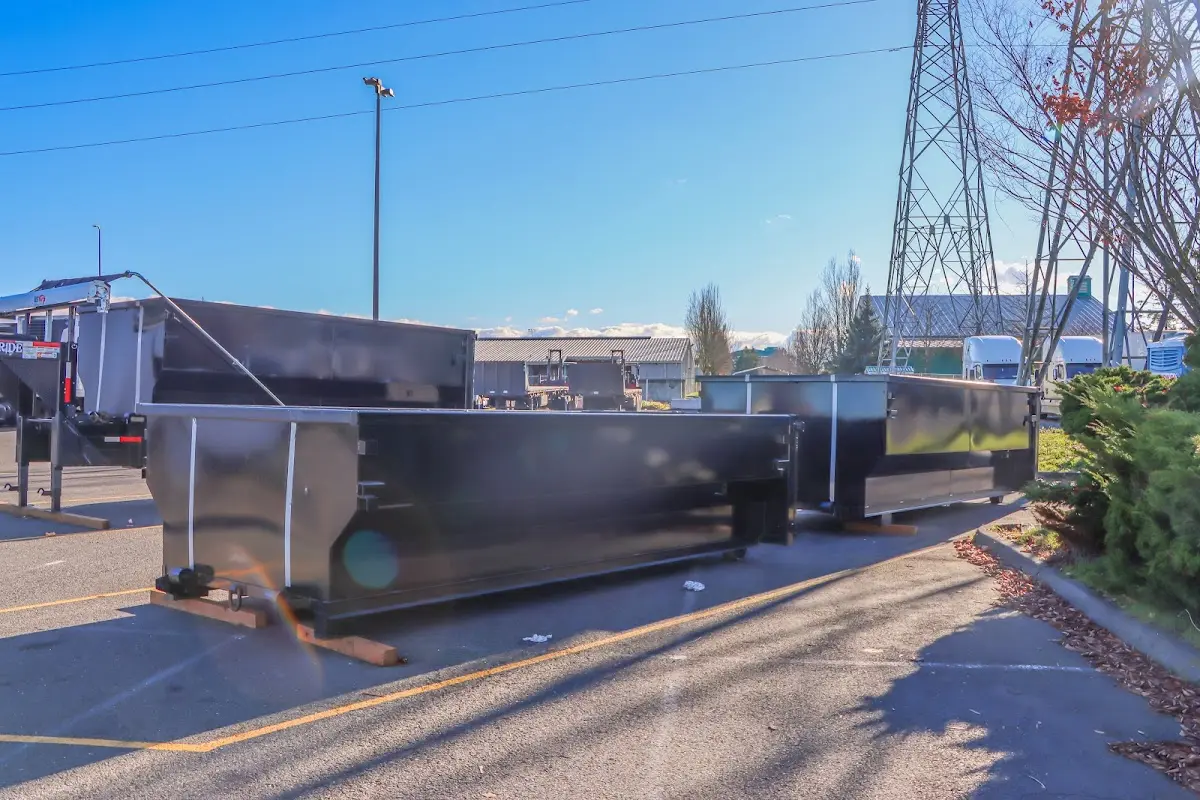 Roll-off dumpster ready for waste disposal at job site for Construction Dumpster Rental in Waynesboro